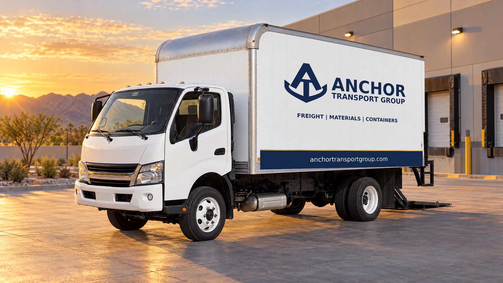 Anchor-branded box truck for local Nevada delivery